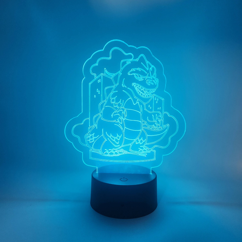 Godzilla LED Lamp | Reptilian Monster Light | Novelty Gift The 308 Collective