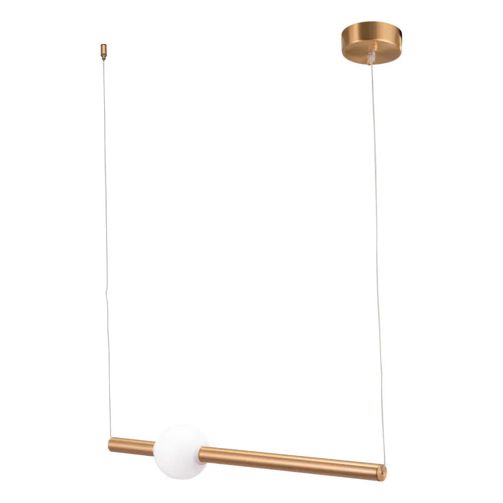 Gold And White Kitchen Island Metal LED Chandelier Homeroots Lighting