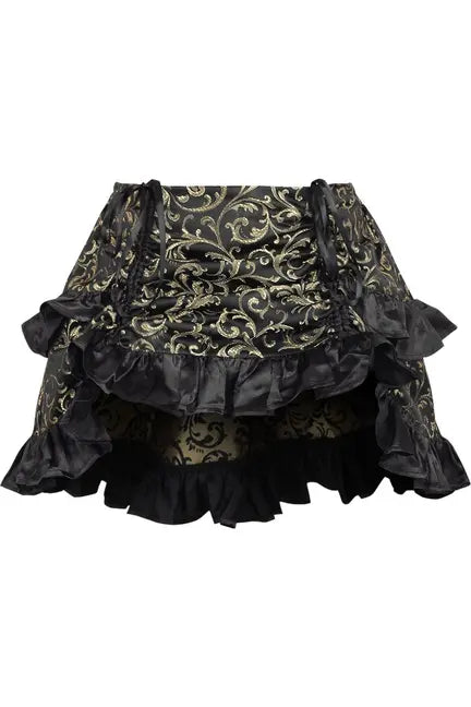 Gold/Black Brocade Ruched Bustle Skirt Daisy Corsets