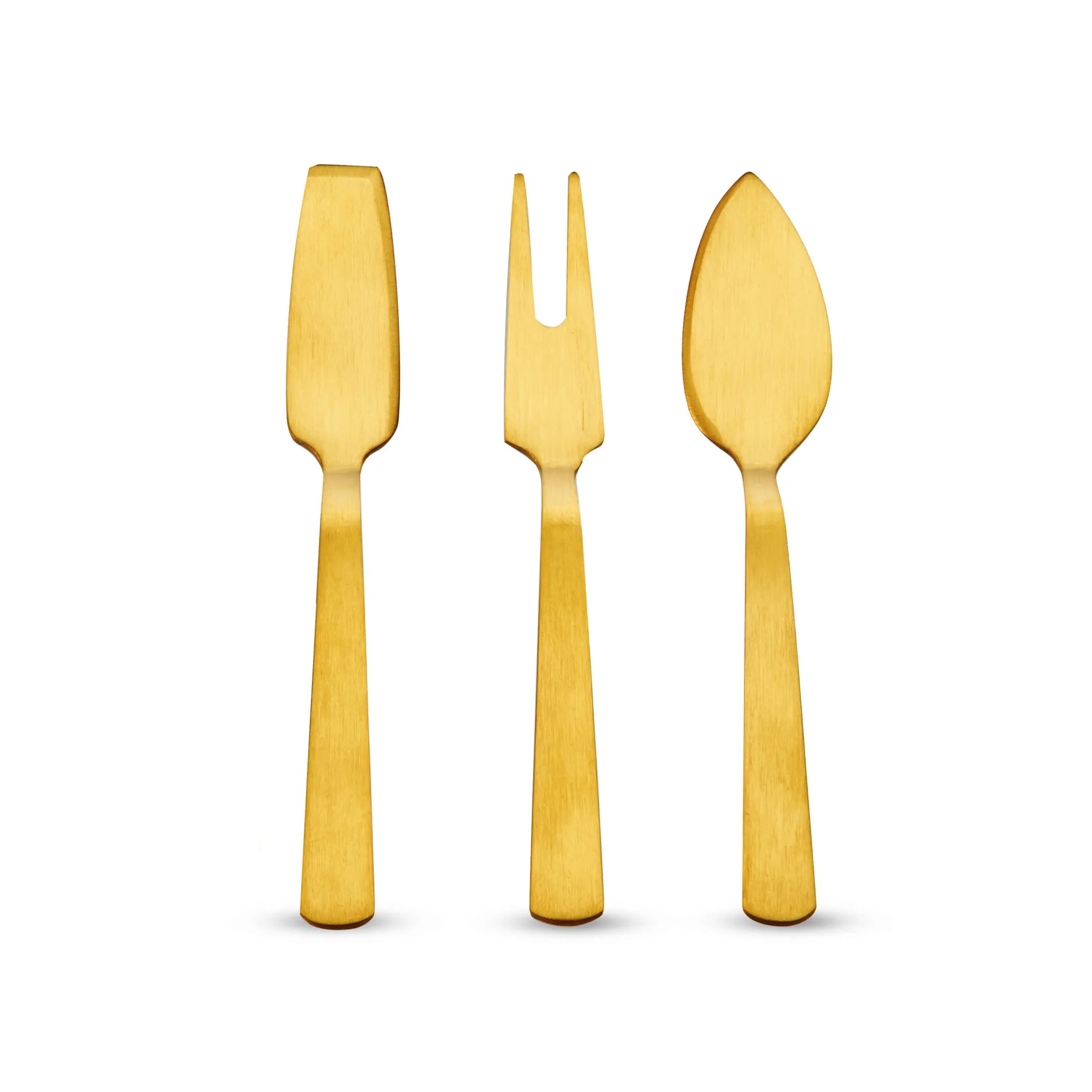 Gold Cheese Knife Set by Twine Twine