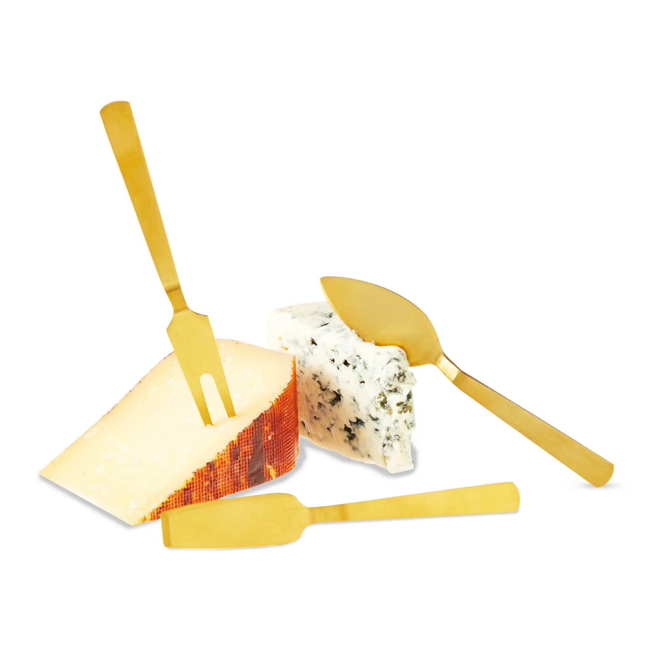 Gold Cheese Knife Set by Twine Twine
