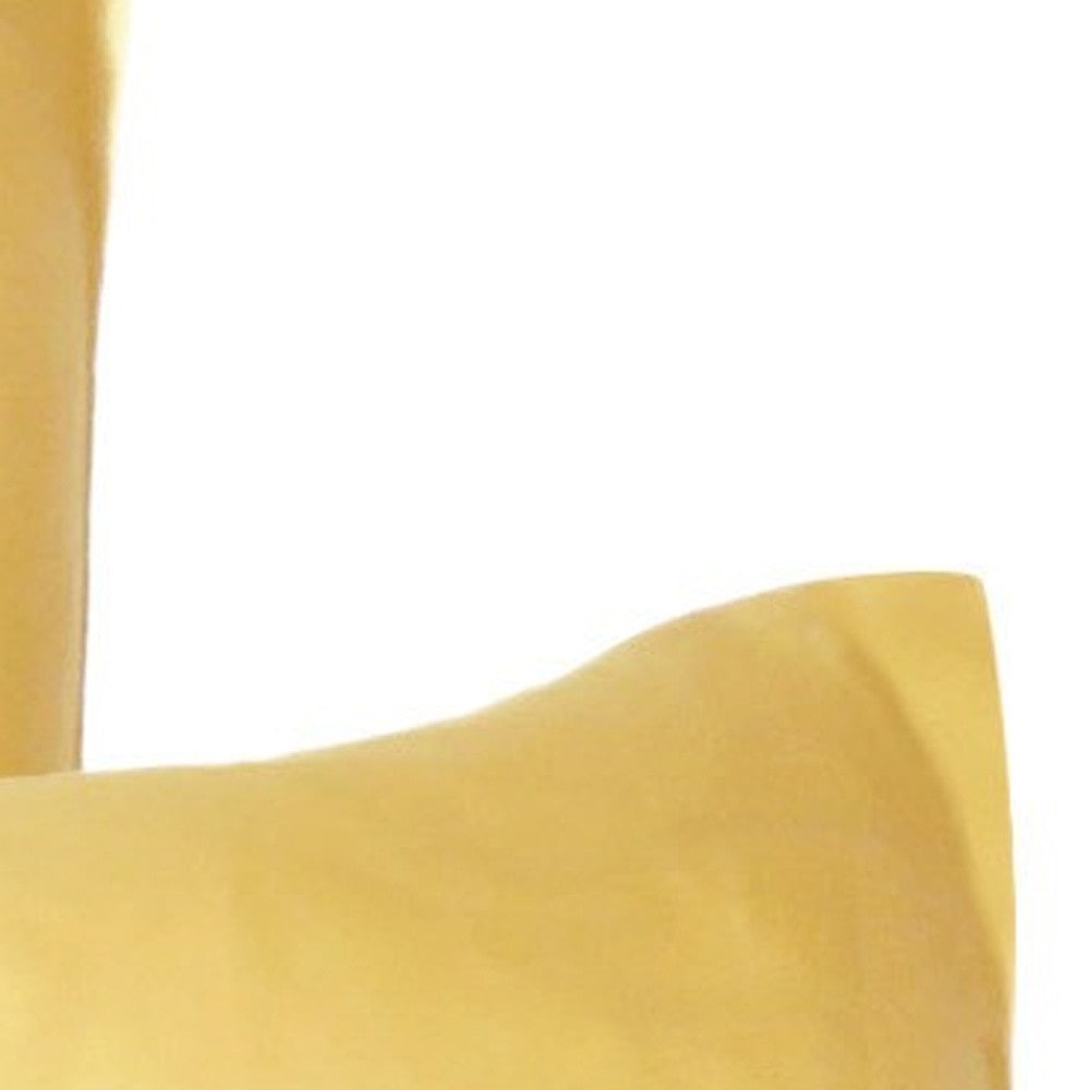 Gold Dreamy Set Of 2 Silky Satin King Pillowcases Homeroots Bed & Bath