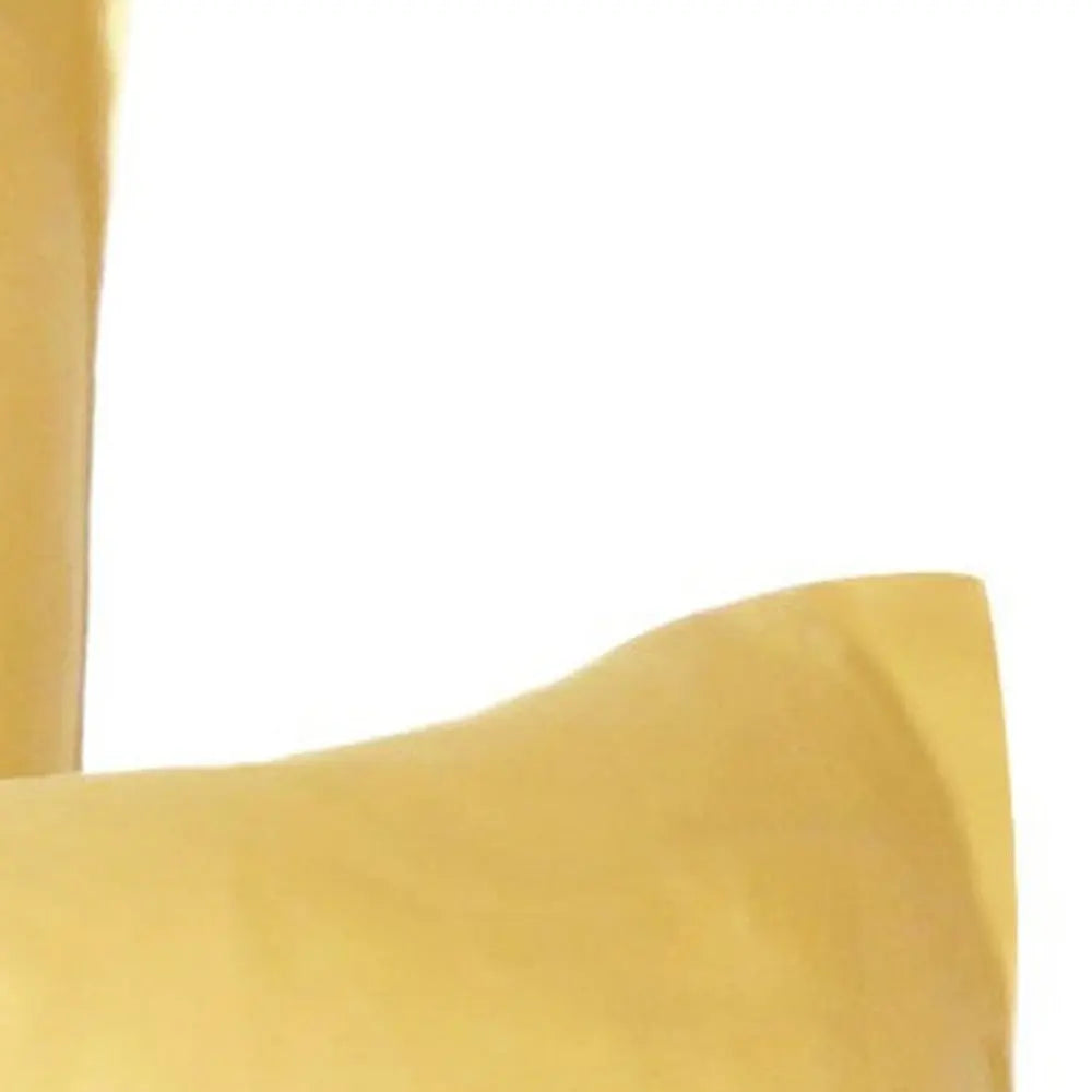 Gold Dreamy Set Of 2 Silky Satin King Pillowcases Homeroots Bed & Bath