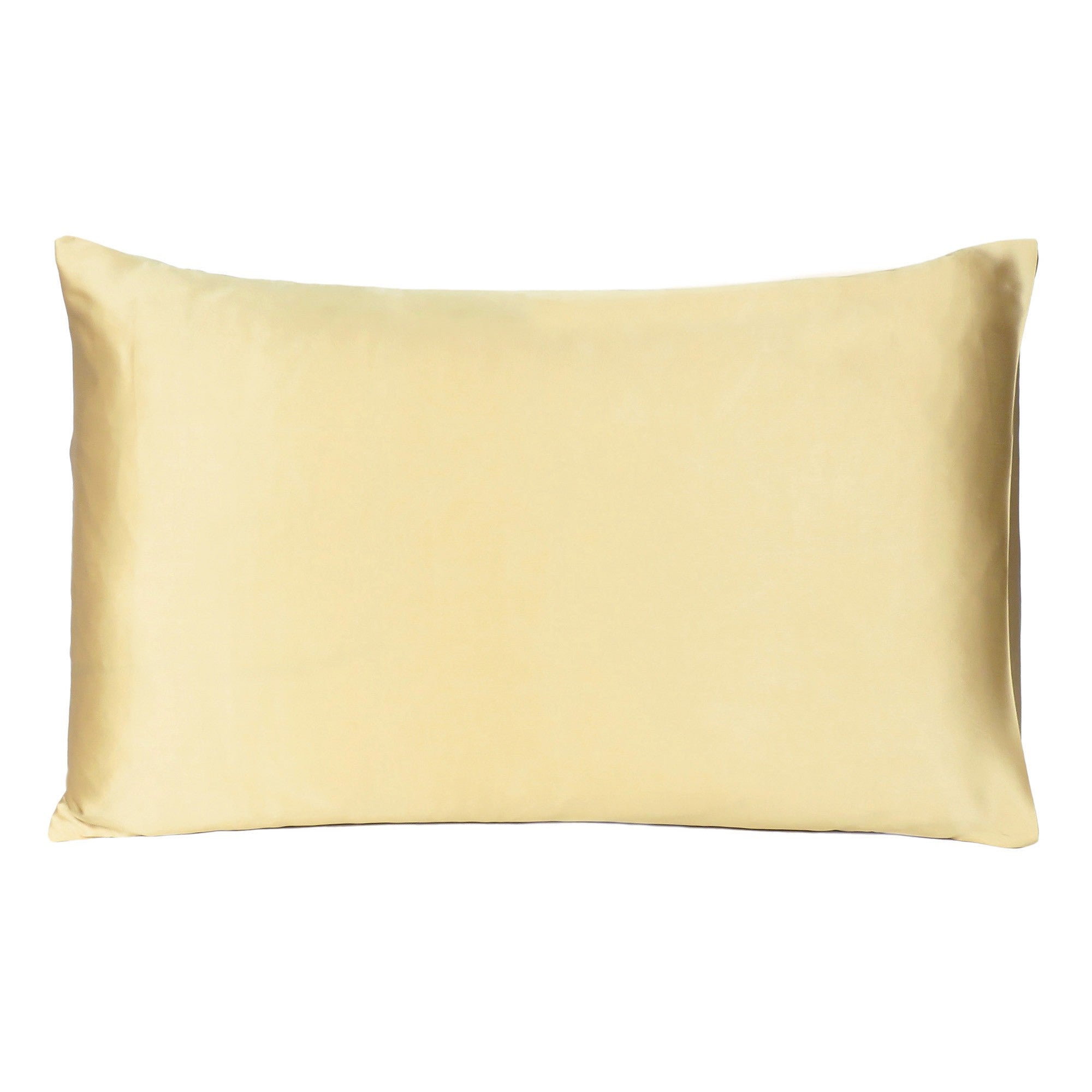 Gold Dreamy Set Of 2 Silky Satin Standard Pillowcases Homeroots Bed & Bath
