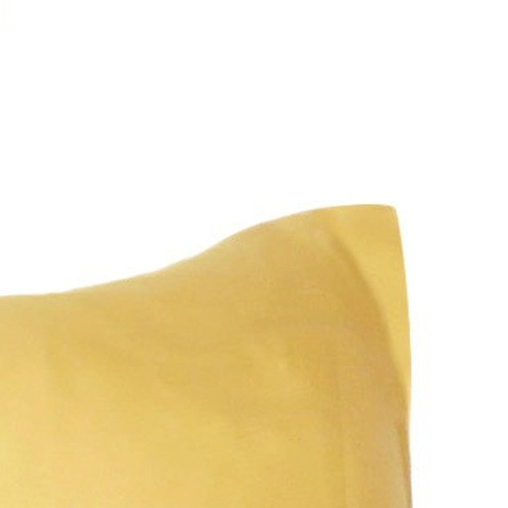 Gold Dreamy Set Of 2 Silky Satin Standard Pillowcases Homeroots Bed & Bath