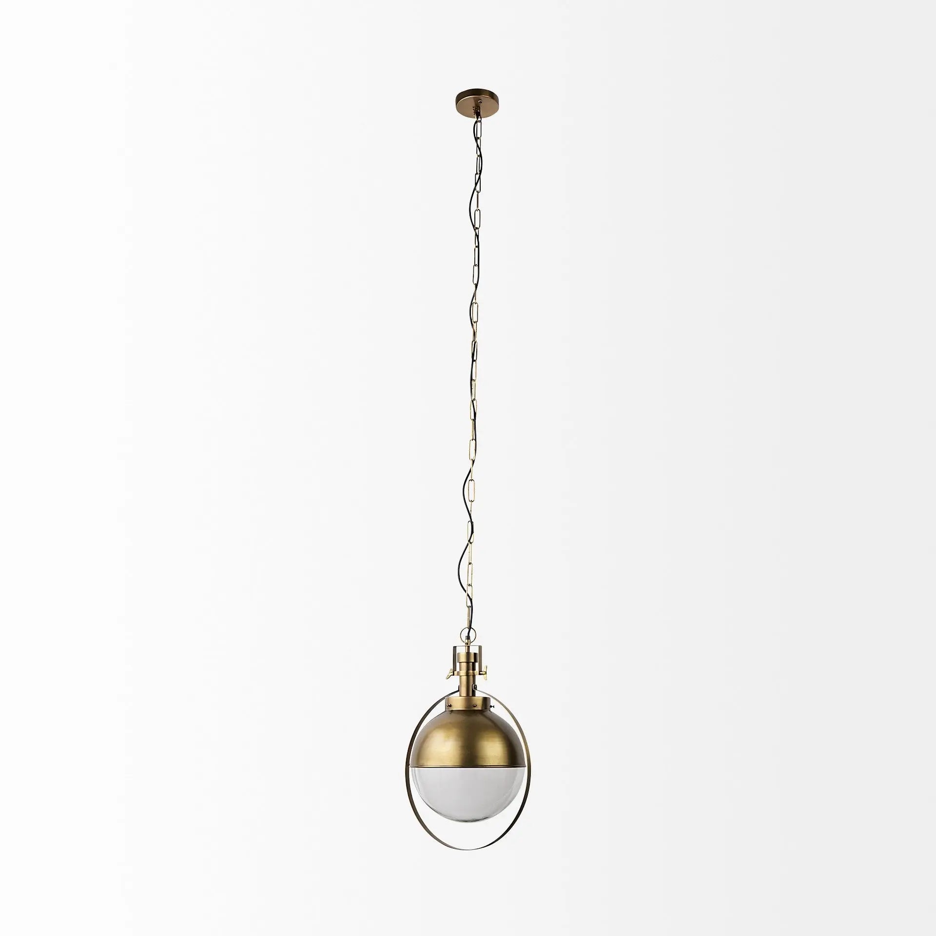 Gold Metal Sphere Pendant Hanging Light Homeroots Lighting
