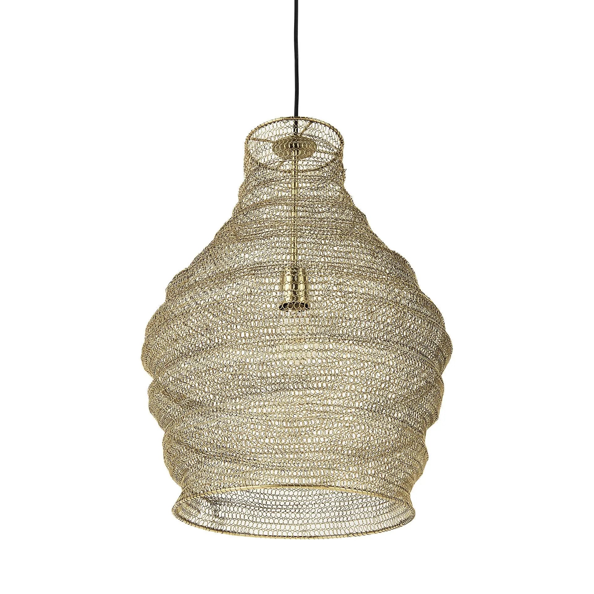 Gold Metal Wire Mesh Hanging Pendant Light Homeroots Lighting