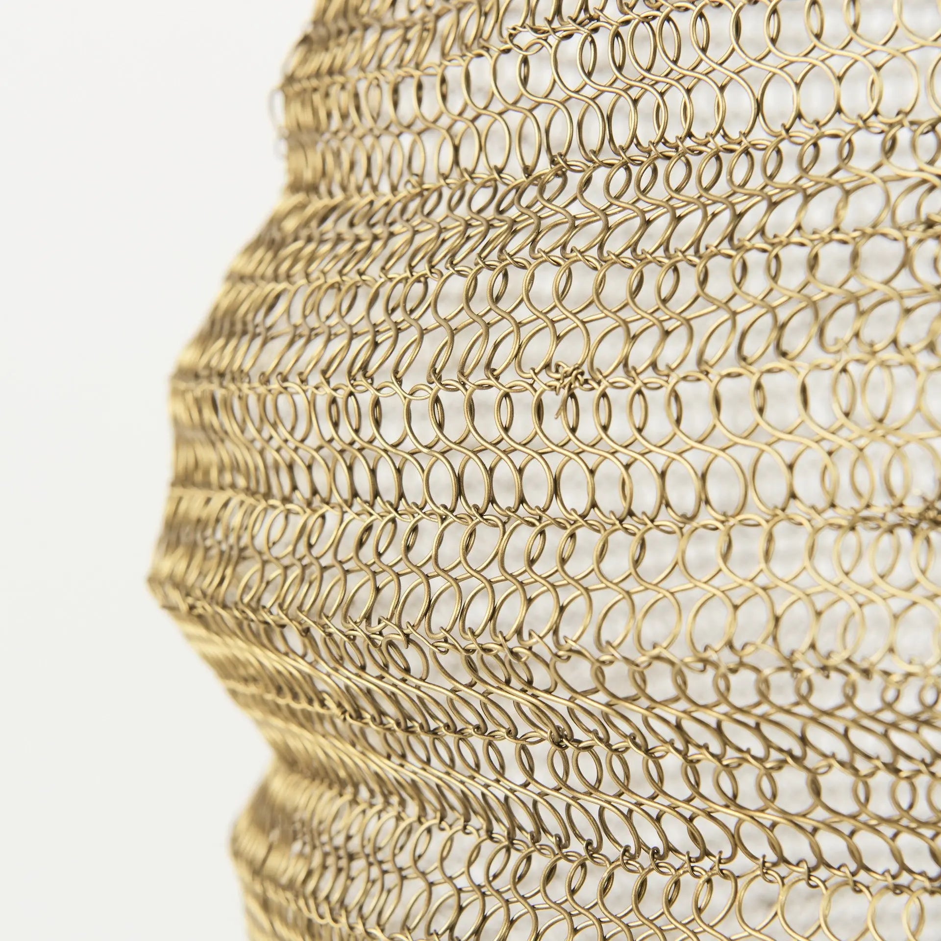 Gold Metal Wire Mesh Hanging Pendant Light Homeroots Lighting