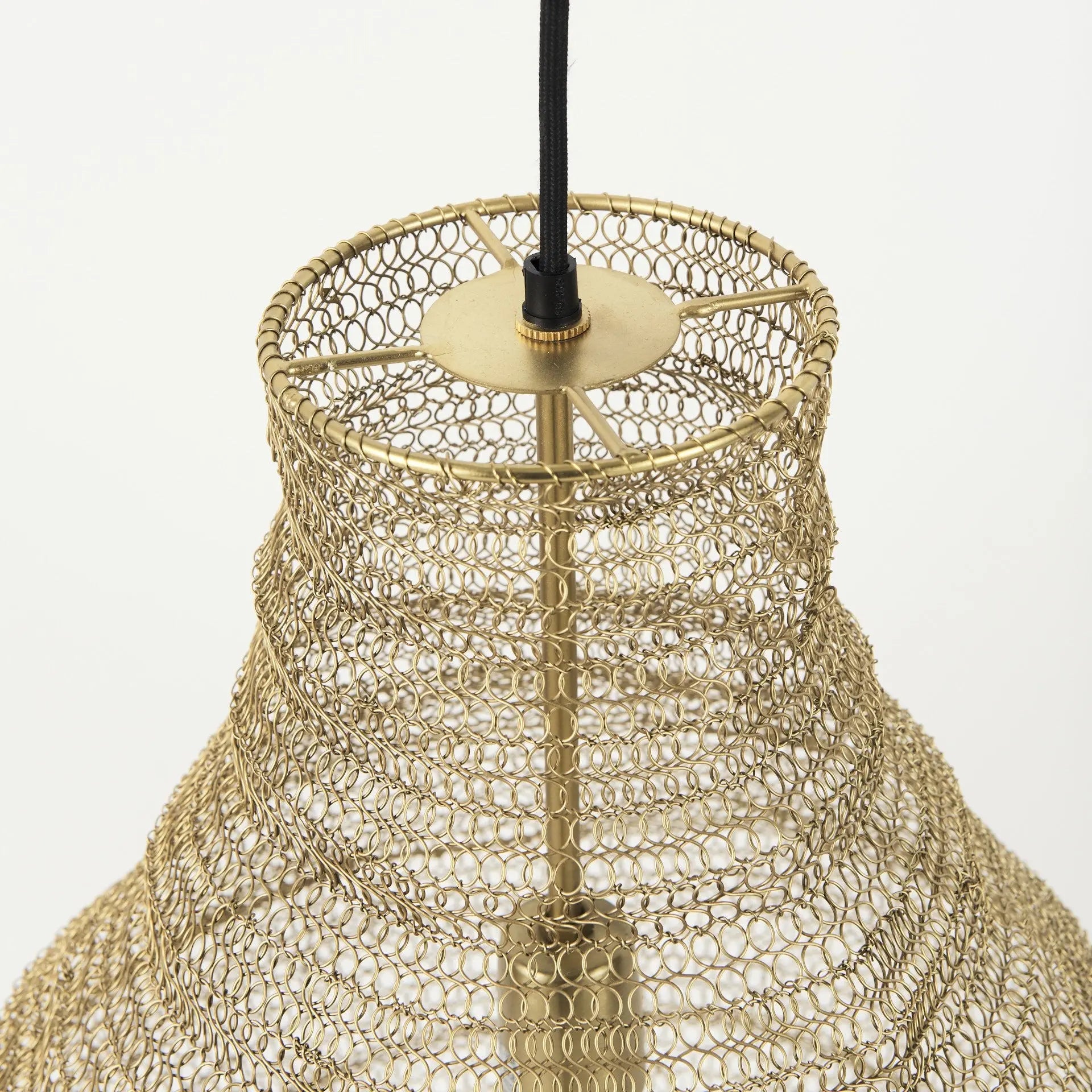 Gold Metal Wire Mesh Hanging Pendant Light Homeroots Lighting