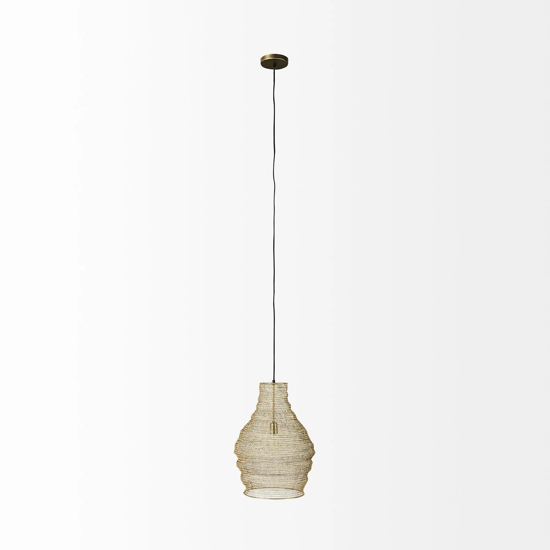 Gold Metal Wire Mesh Hanging Pendant Light Homeroots Lighting