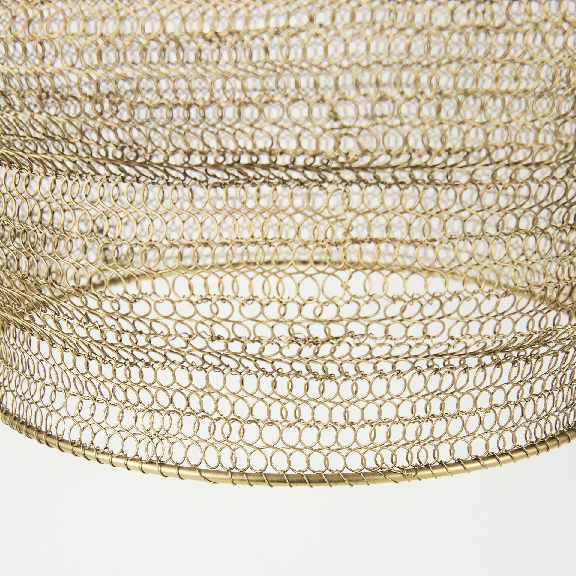 Gold Metal Wire Mesh Hanging Pendant Light Homeroots Lighting