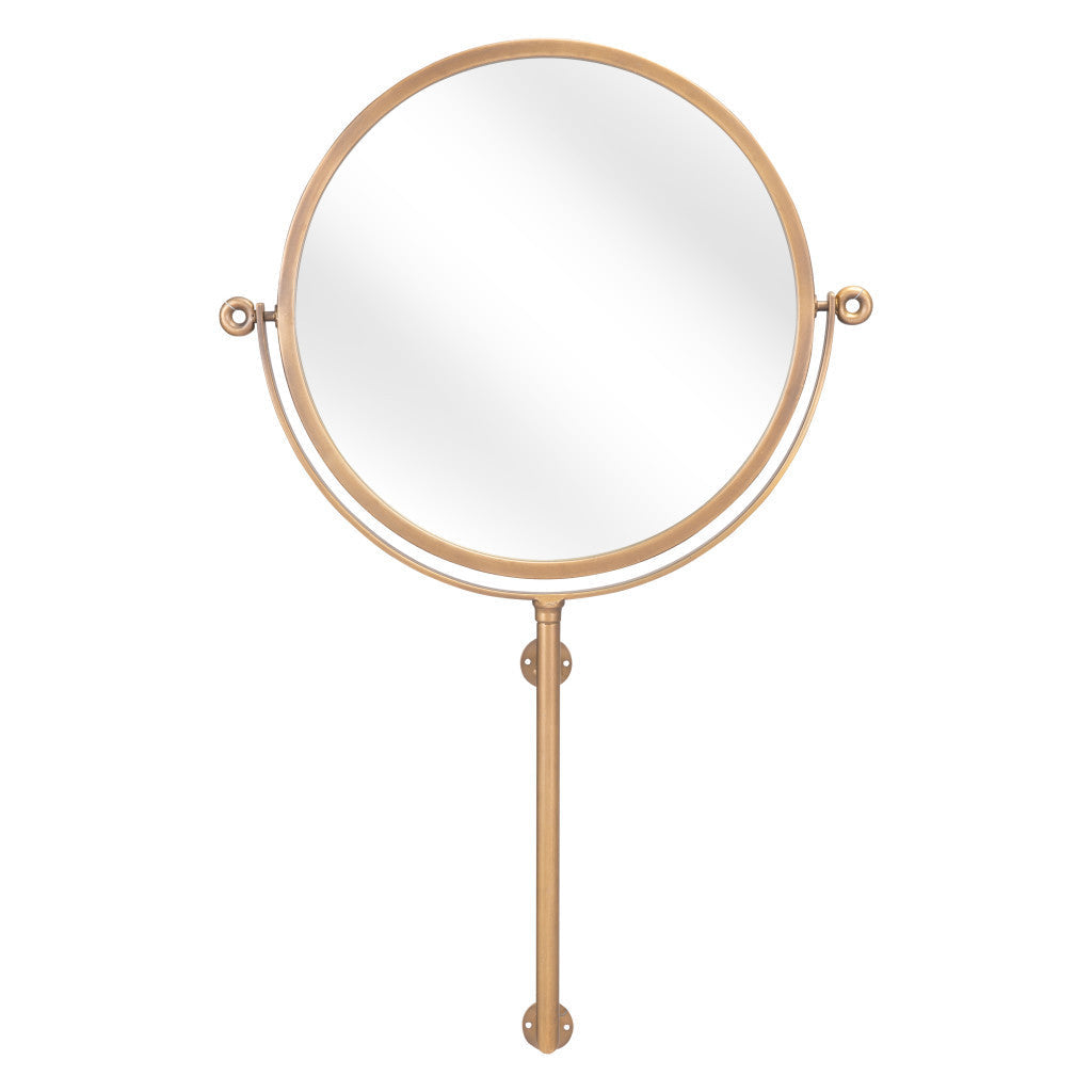Gold Round Wall Mount Mirror - GreatEagleInc