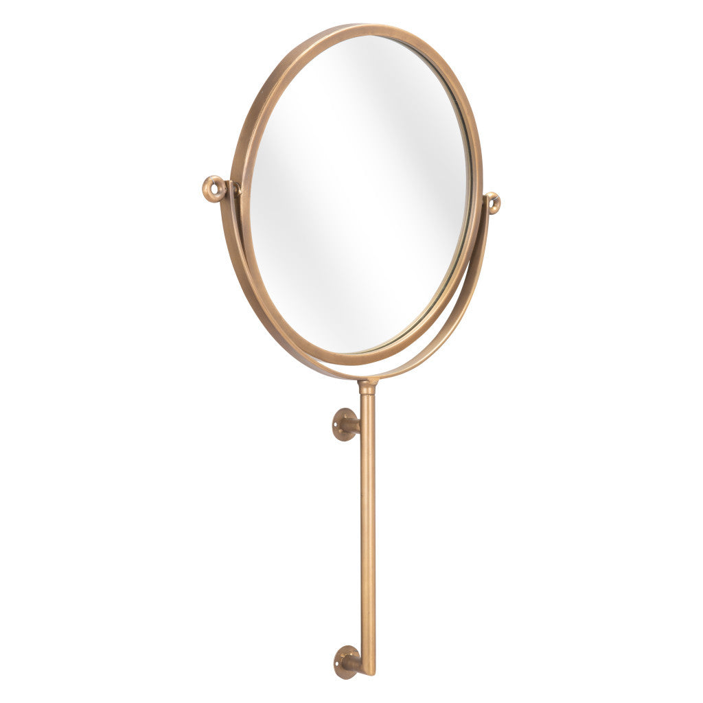 Gold Round Wall Mount Mirror - GreatEagleInc