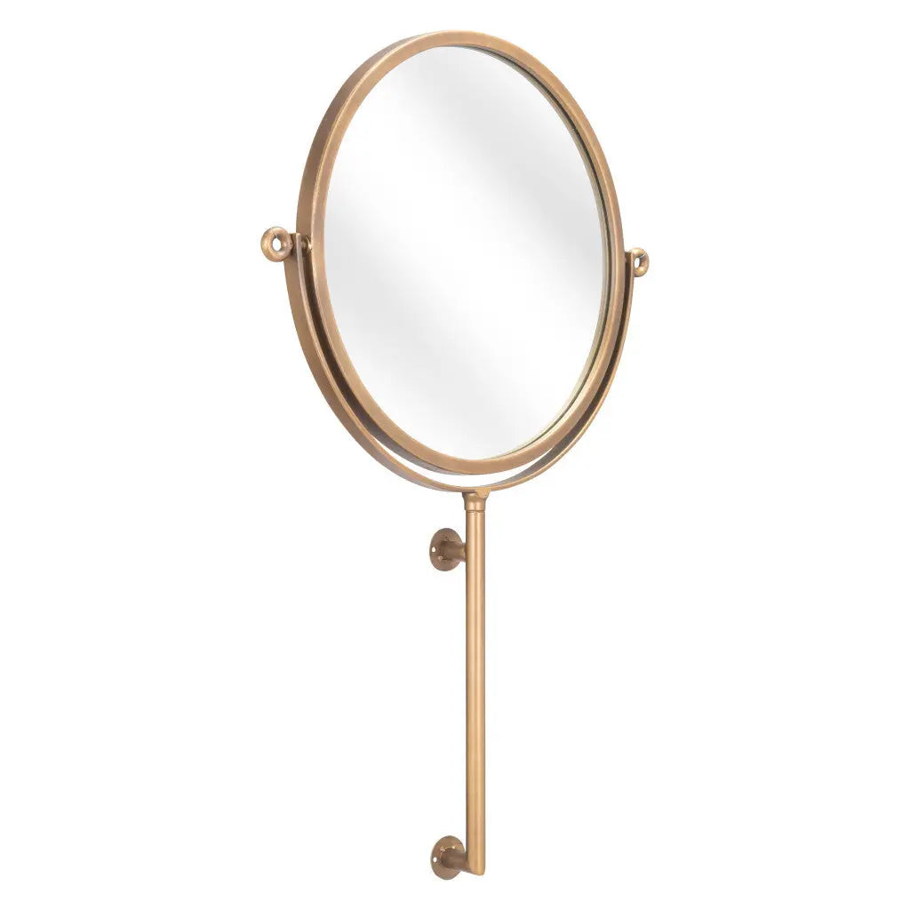 Gold Round Wall Mount Mirror - GreatEagleInc