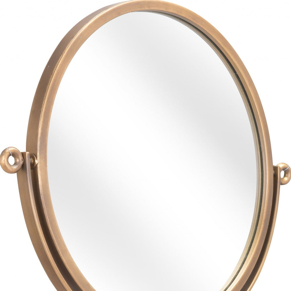 Gold Round Wall Mount Mirror - GreatEagleInc