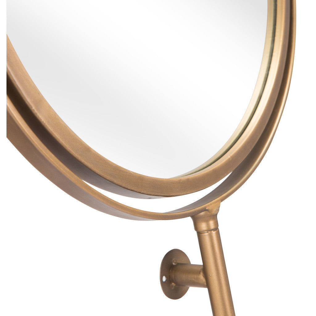 Gold Round Wall Mount Mirror - GreatEagleInc
