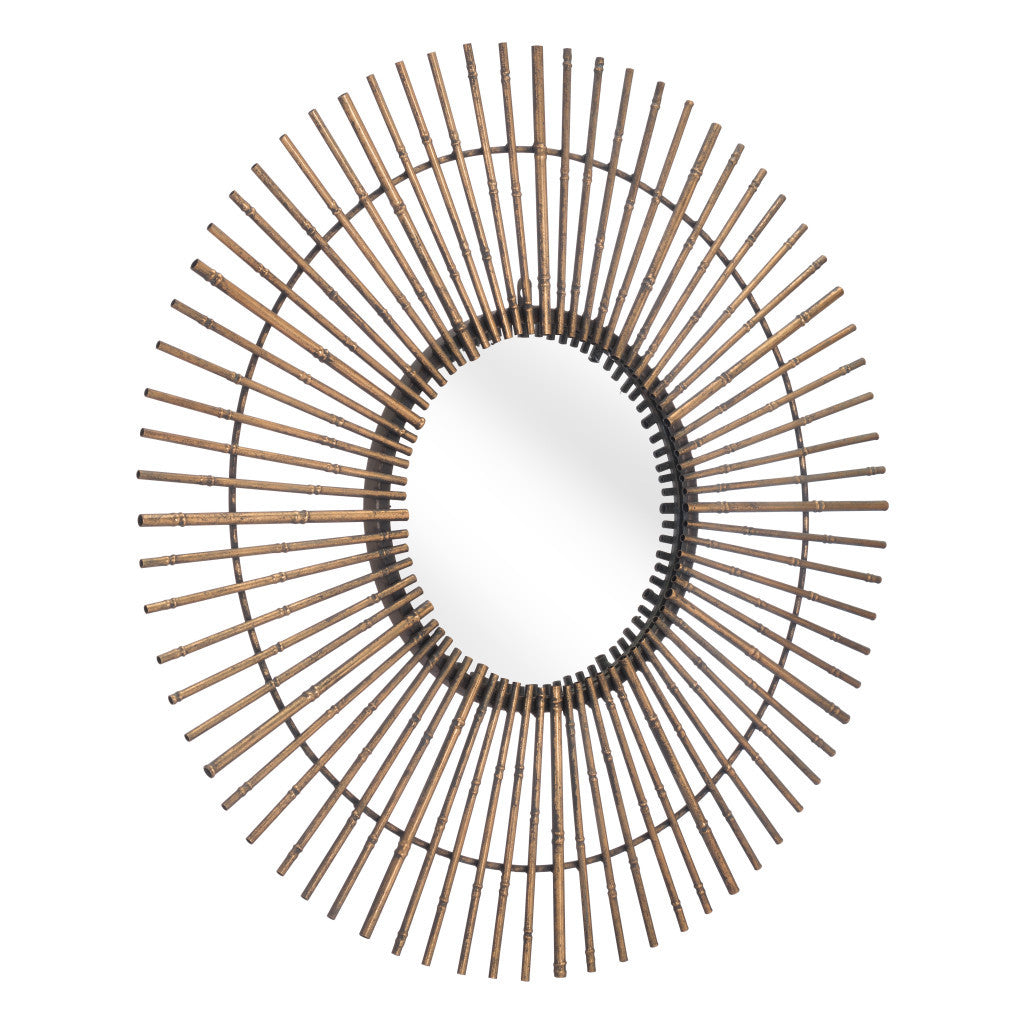 Gold Tribal Round Mirror - GreatEagleInc