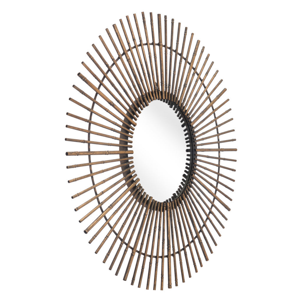 Gold Tribal Round Mirror - GreatEagleInc
