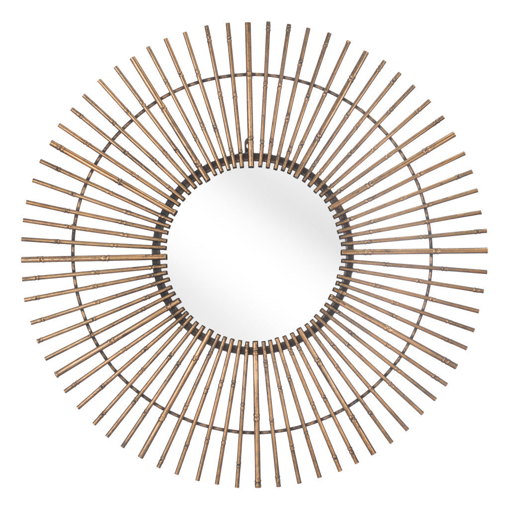 Gold Tribal Round Mirror - GreatEagleInc
