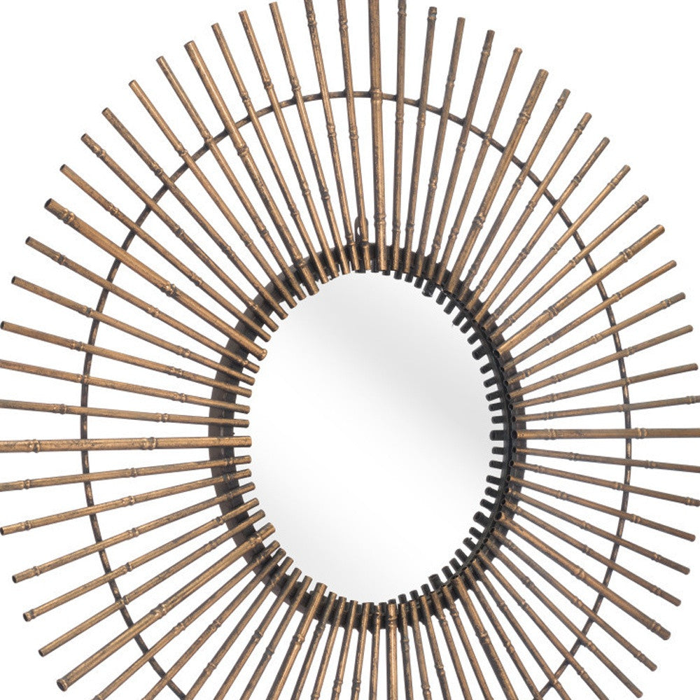 Gold Tribal Round Mirror - GreatEagleInc