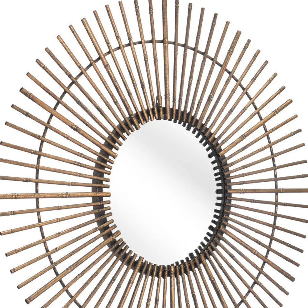 Gold Tribal Round Mirror - GreatEagleInc