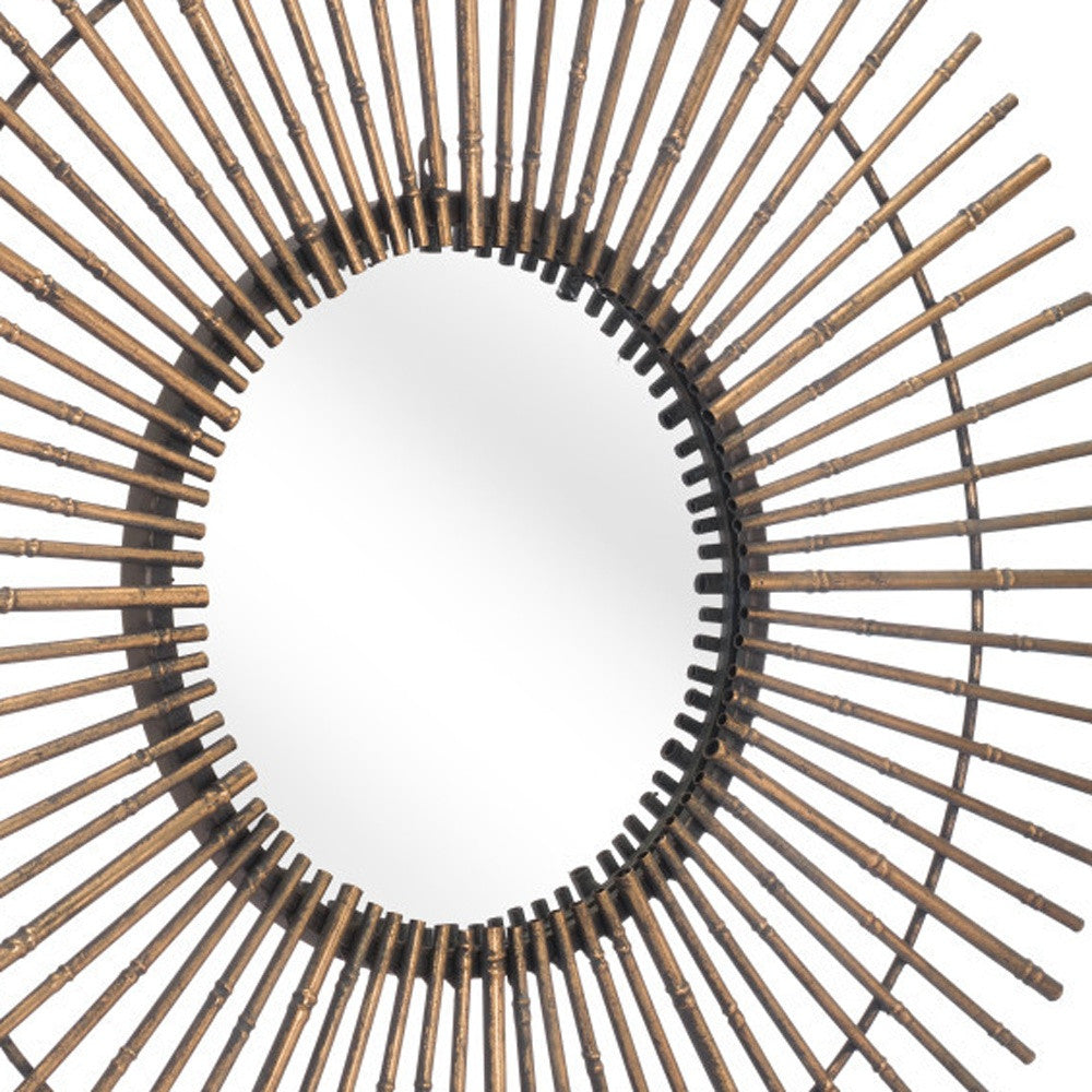 Gold Tribal Round Mirror - GreatEagleInc