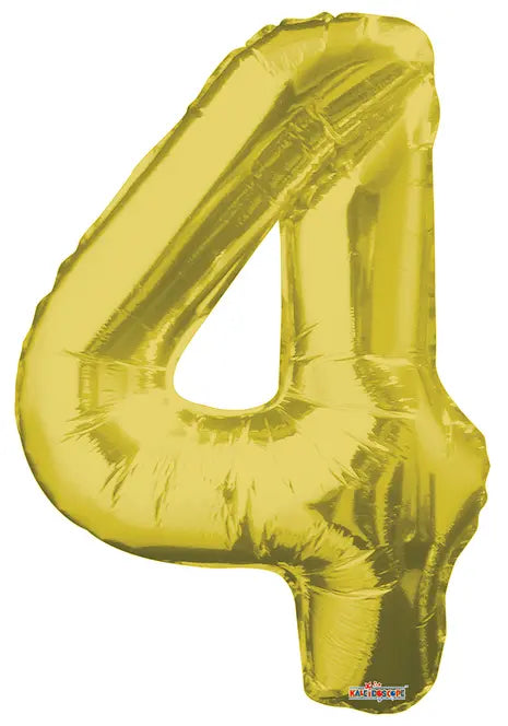 Gold #4 Mylar Balloon Harnel