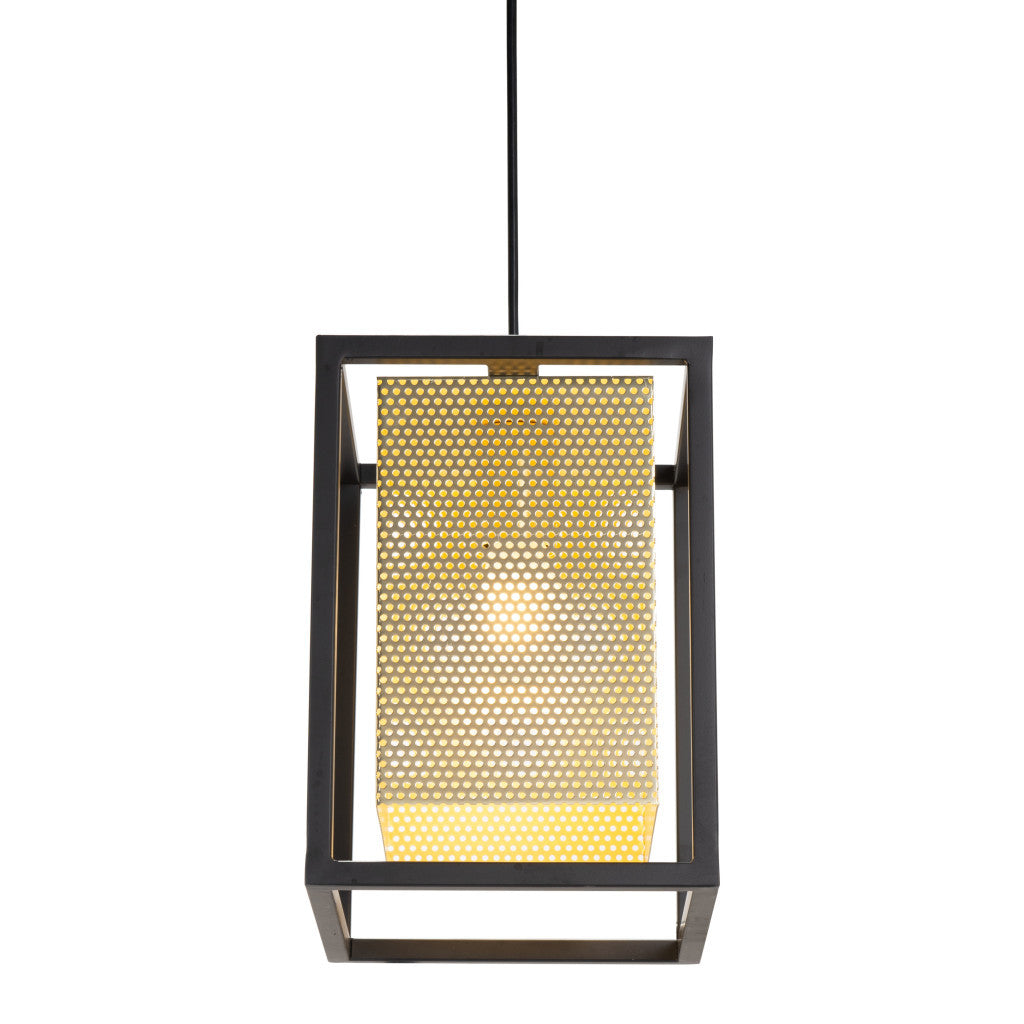 Gold and Black Geometric Metal Ceiling Light - GreatEagleInc