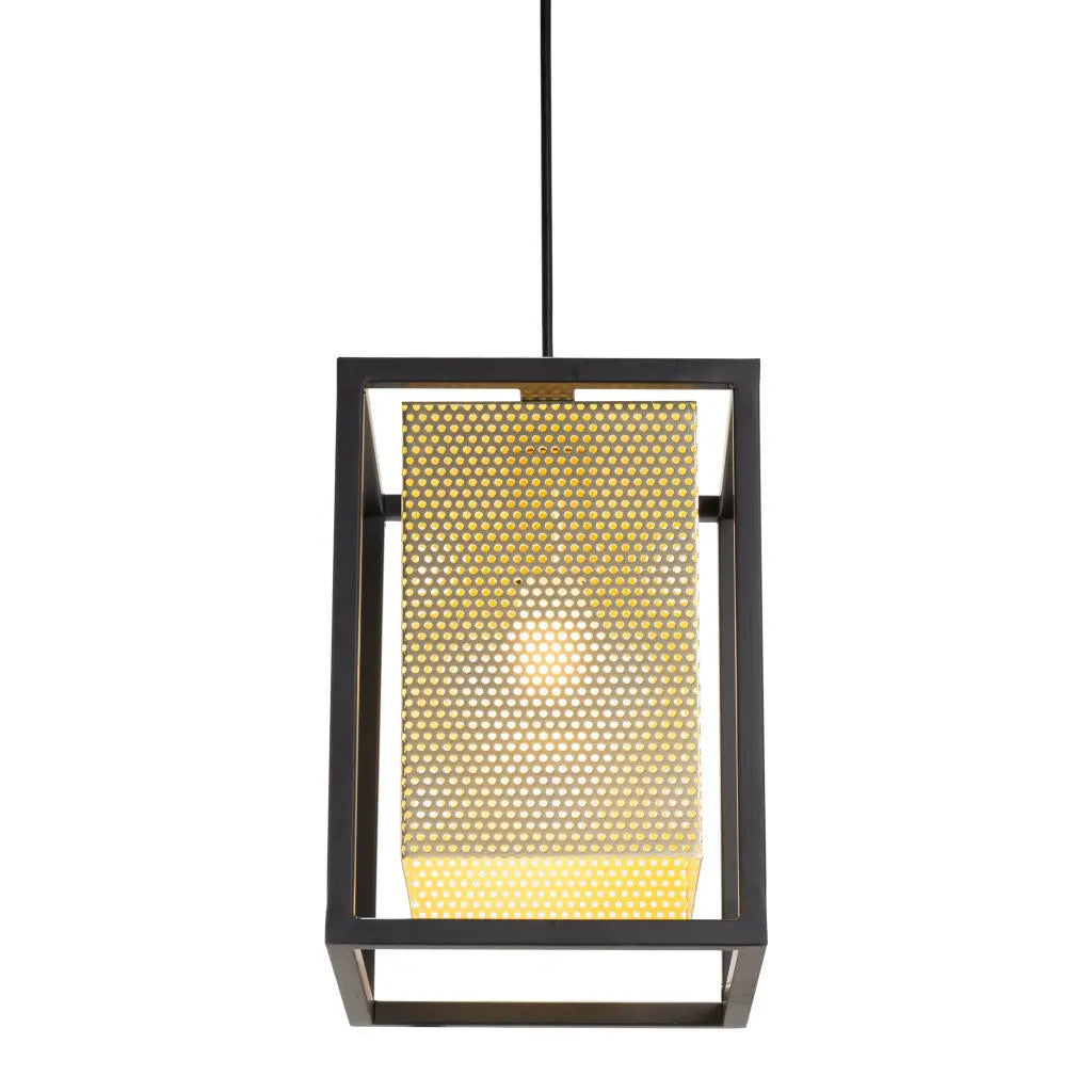Gold and Black Geometric Metal Ceiling Light - GreatEagleInc