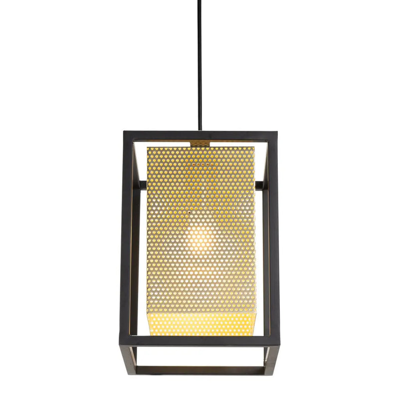 Gold and Black Geometric Metal Ceiling Light - GreatEagleInc
