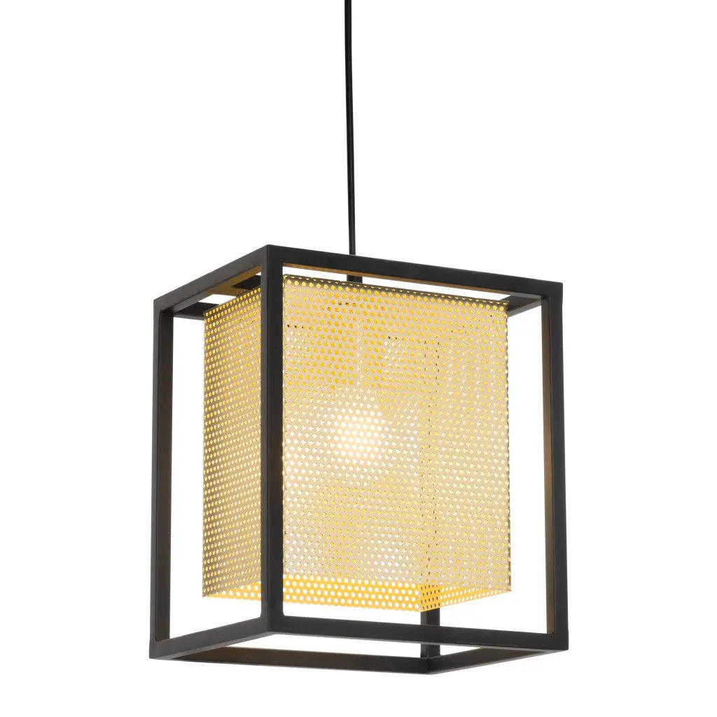 Gold and Black Geometric Metal Ceiling Light - GreatEagleInc