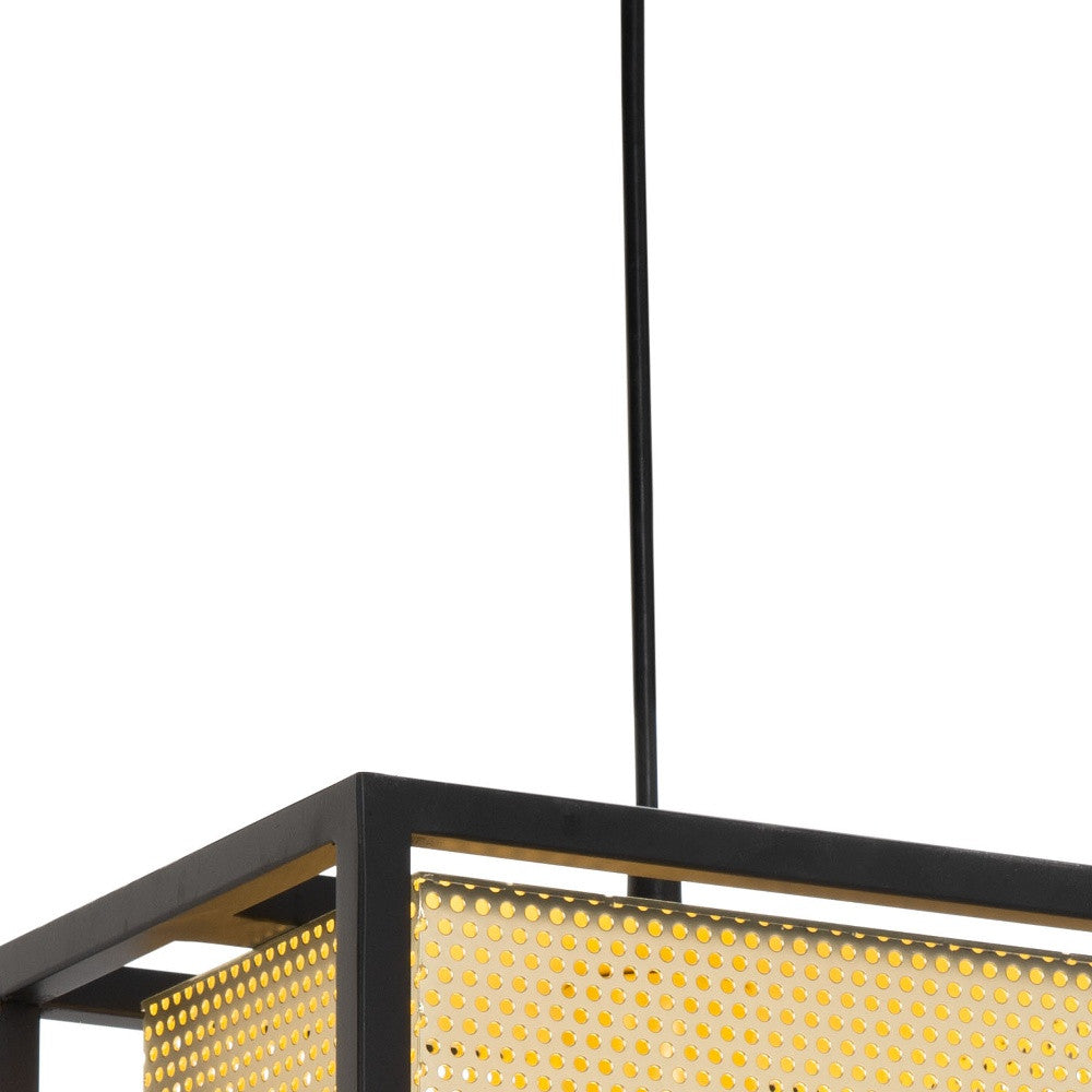 Gold and Black Geometric Metal Ceiling Light - GreatEagleInc