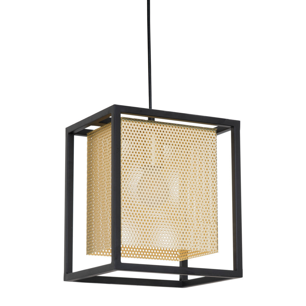 Gold and Black Geometric Metal Ceiling Light - GreatEagleInc