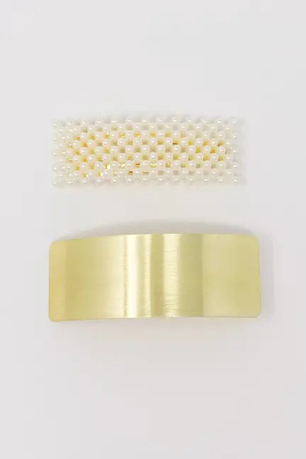 Golden Pearl Hair Barrette Ellison+Young