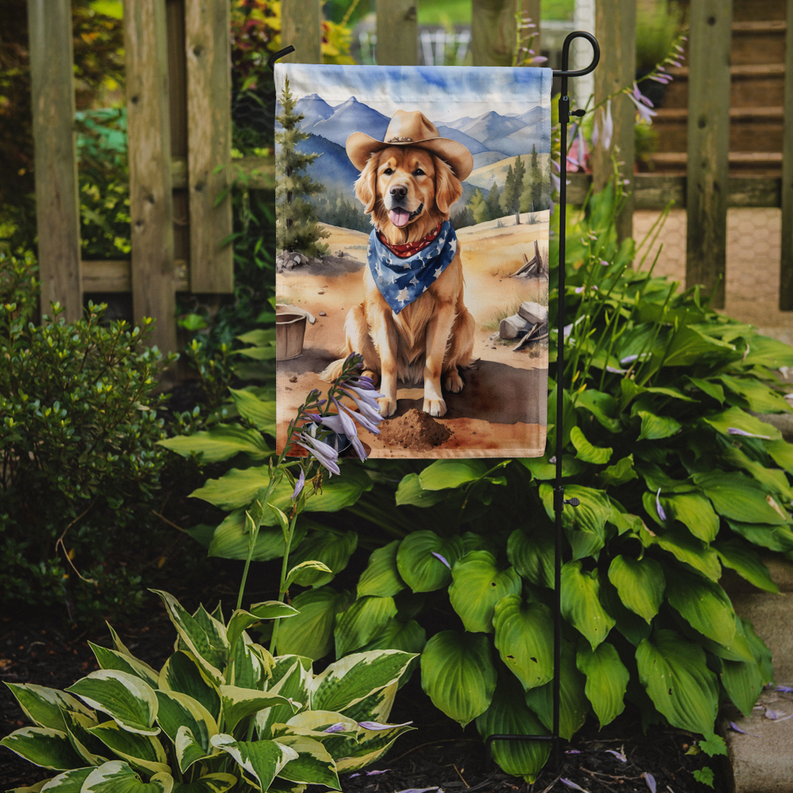 Golden Retriever Cowboy Welcome Garden Flag Caroline's Treasures