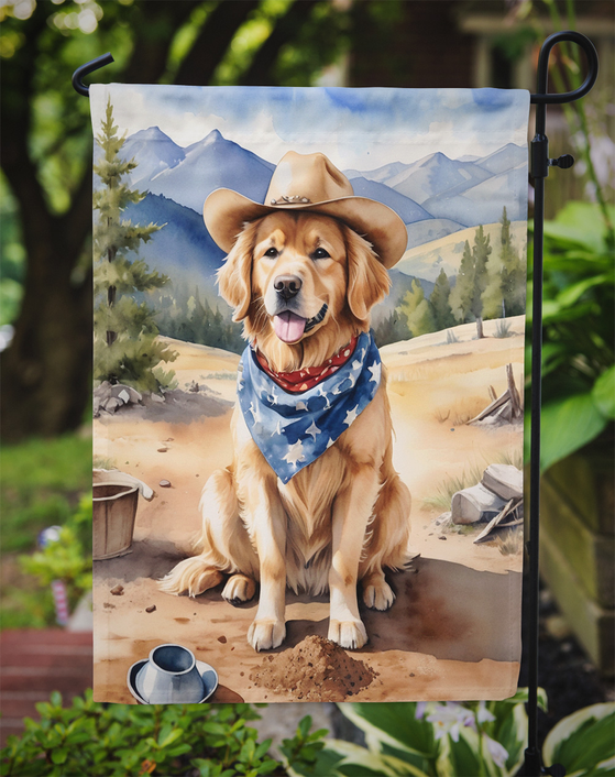 Golden Retriever Cowboy Welcome Garden Flag Caroline's Treasures