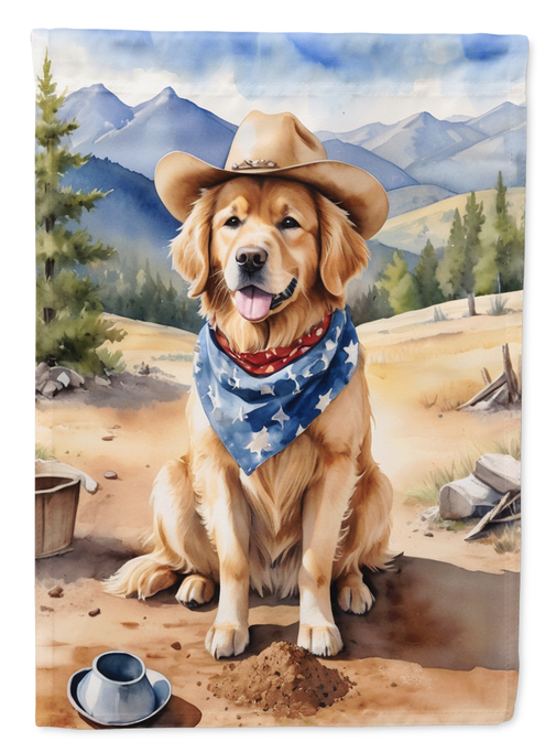 Golden Retriever Cowboy Welcome Garden Flag Caroline's Treasures