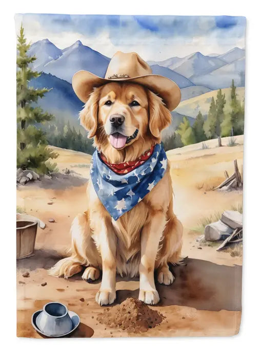 Golden Retriever Cowboy Welcome Garden Flag Caroline's Treasures