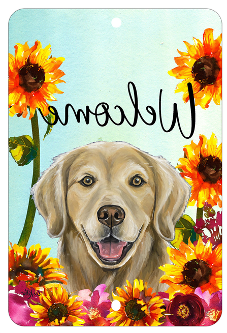 Golden Retriever  - HHS Welcome Indoor/Outdoor Aluminum Sign Best of Breed