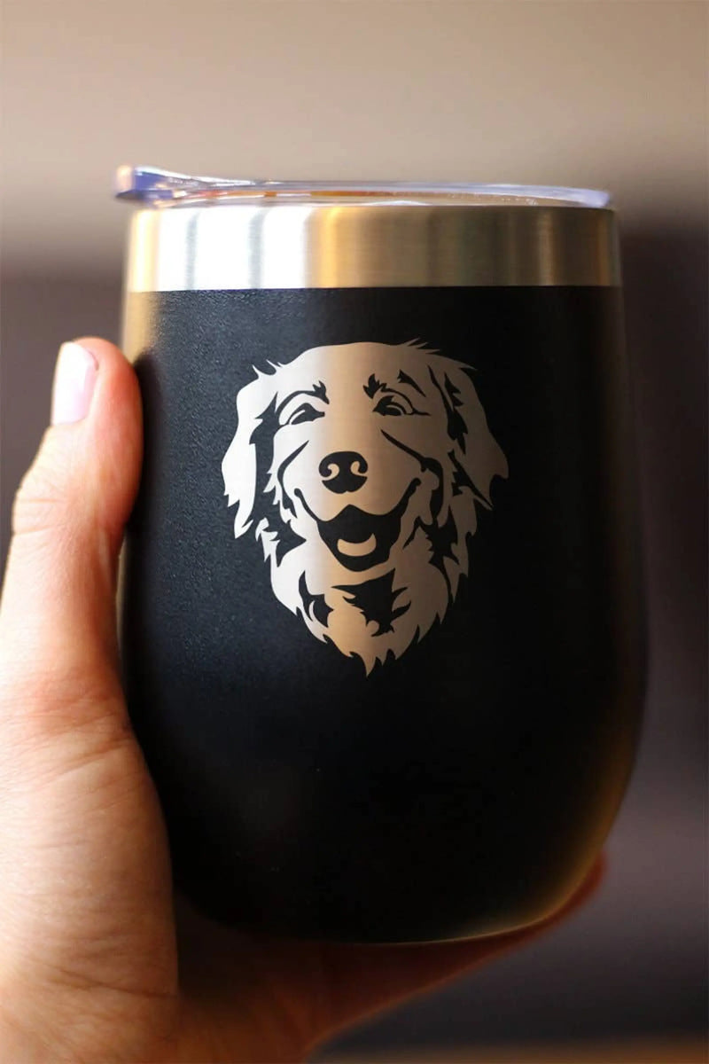 Golden Retriever Insulated Wine Tumbler - Dog Gifts Bevvee