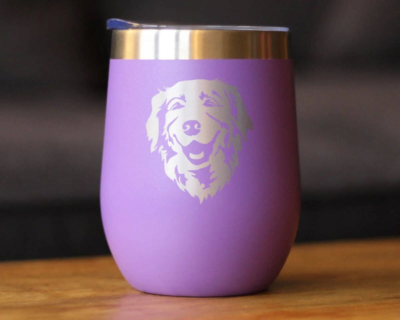 Golden Retriever Insulated Wine Tumbler - Dog Gifts Bevvee