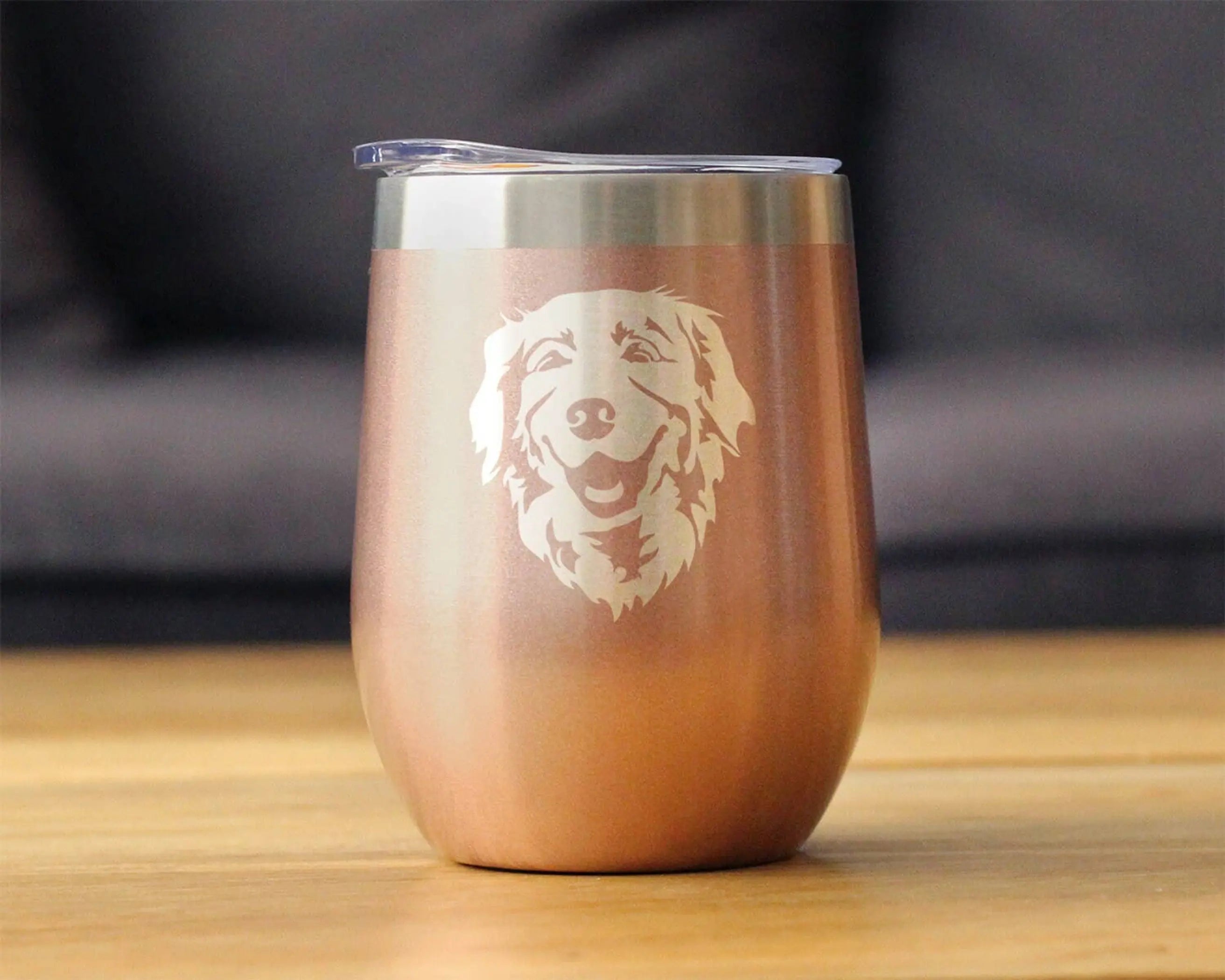 Golden Retriever Insulated Wine Tumbler - Dog Gifts Bevvee