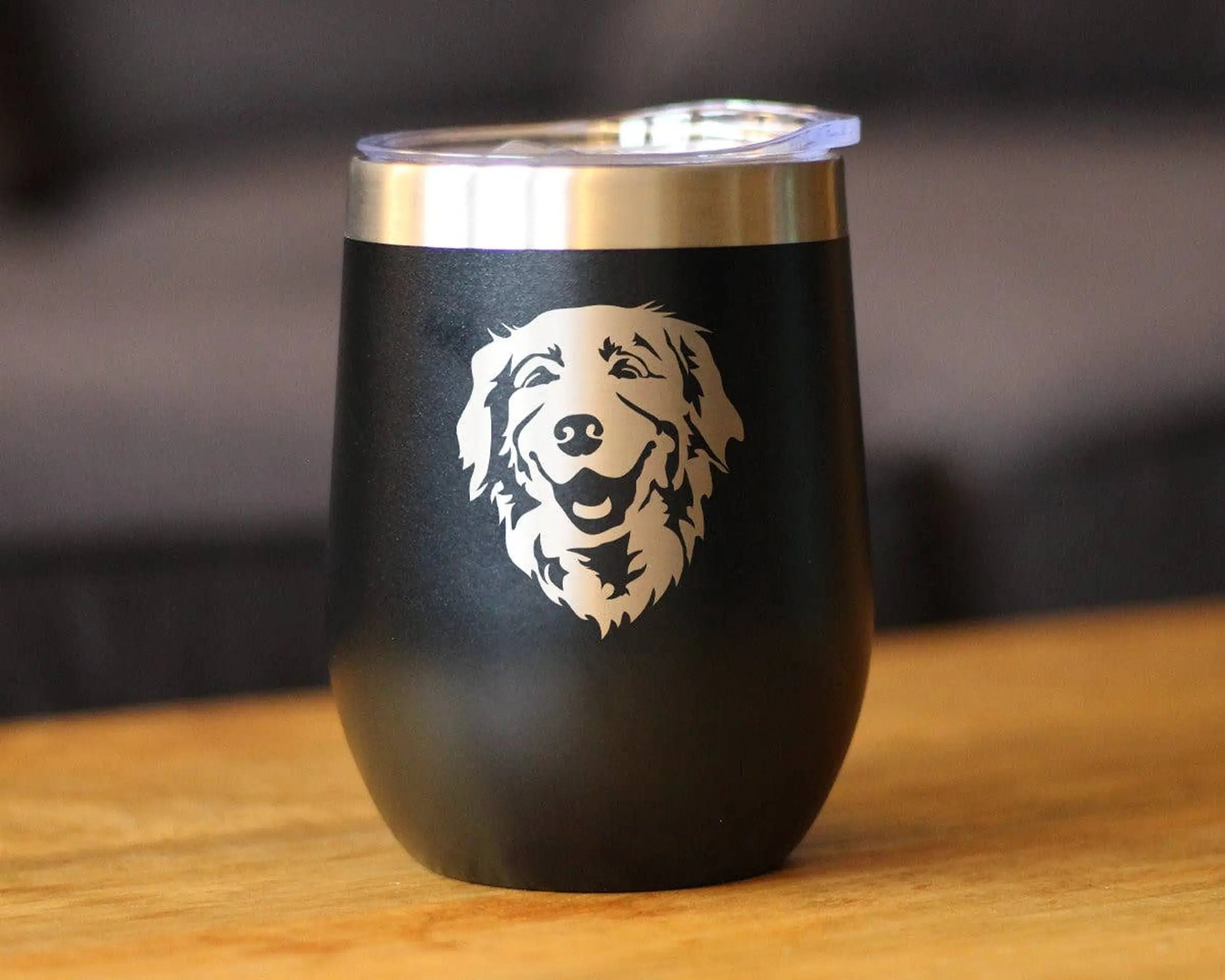 Golden Retriever Insulated Wine Tumbler - Dog Gifts Bevvee