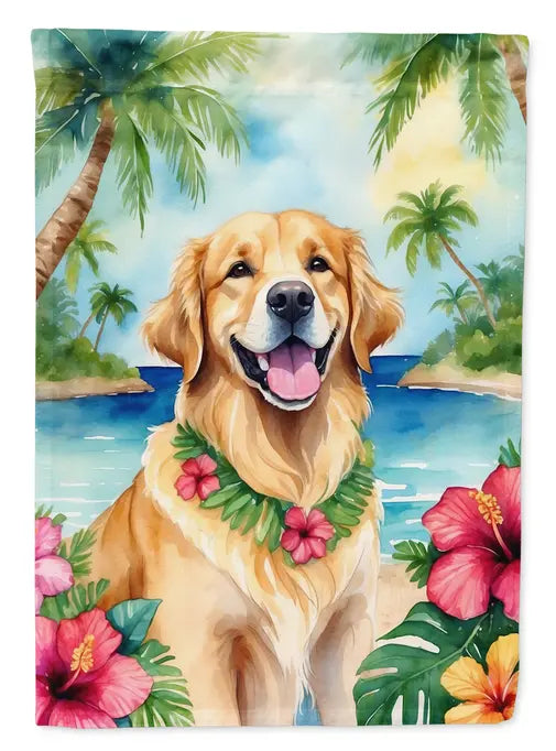 Golden Retriever Luau Garden Flag Caroline's Treasures