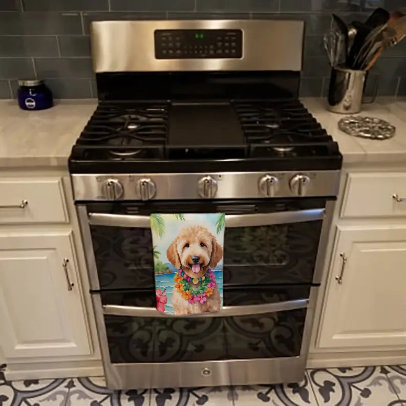 Golden Retriever Luau Pair of Pot Holders Caroline's Treasures