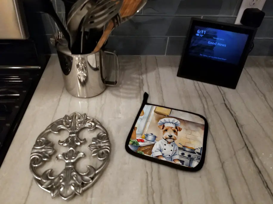 Golden Retriever The Chef Pair of Pot Holders Caroline's Treasures