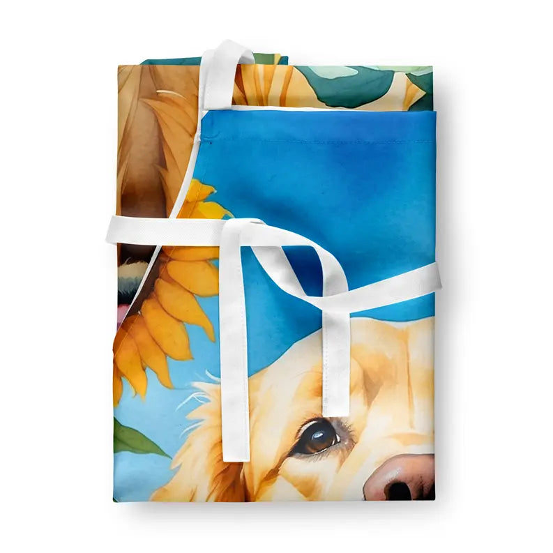 Golden Retriever in Sunflowers Apron Caroline's Treasures
