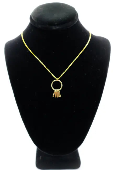 Golden Wind Chimes Pendant Necklace Maskup Corporation