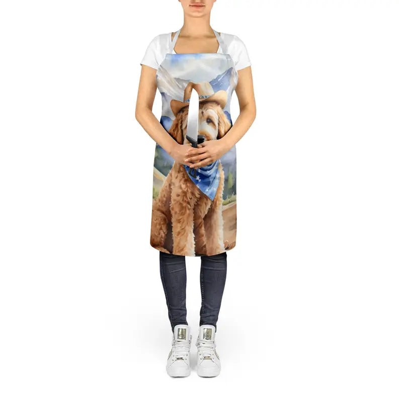 Goldendoodle Cowboy Welcome Apron Caroline's Treasures