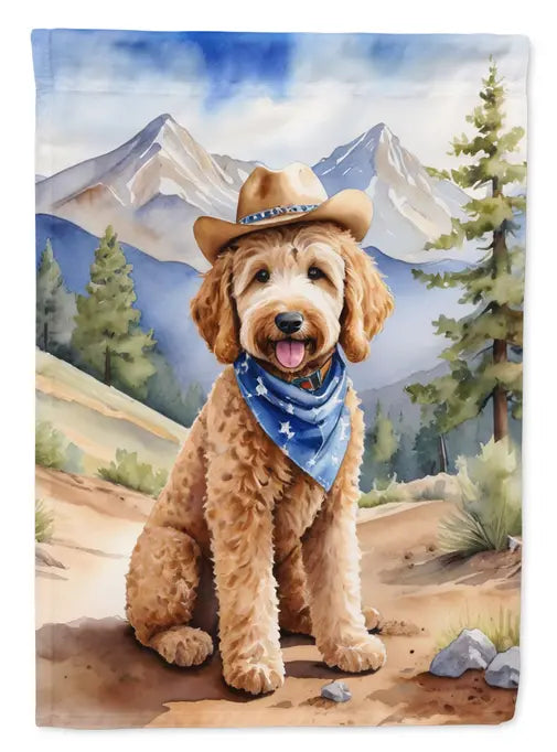 Goldendoodle Cowboy Welcome Garden Flag Caroline's Treasures